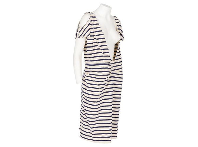 Vestido midi Marni asimétrico de algodón blanco - vista 3