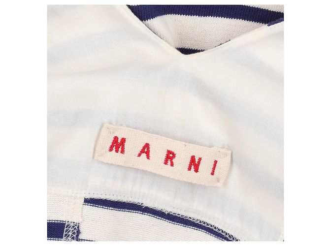 Vestido midi Marni asimétrico de algodón blanco - vista 5