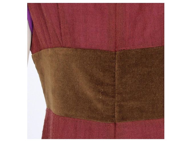 Abito Kenzo in lana marrone e viola - vista 4