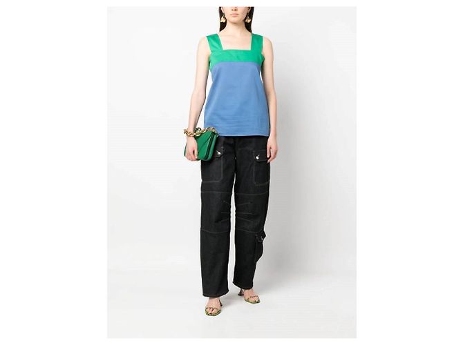 Top Yves Saint Laurent anni '70 Blu chiaro - vista 2