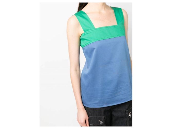 Top Yves Saint Laurent anni '70 Blu chiaro - vista 3