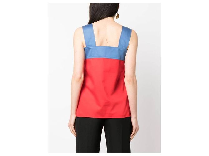 Top Yves Saint Laurent anni '70 Rosso - vista 4