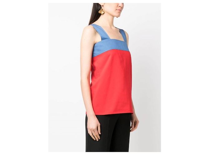 Top Yves Saint Laurent anni '70 Rosso - vista 5