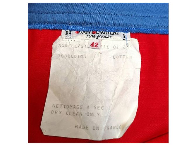 Top Yves Saint Laurent anni '70 Rosso - vista 6