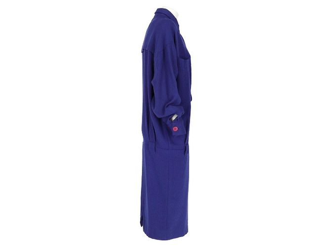 Vestido oversized de lana azul Byblos - vista 3