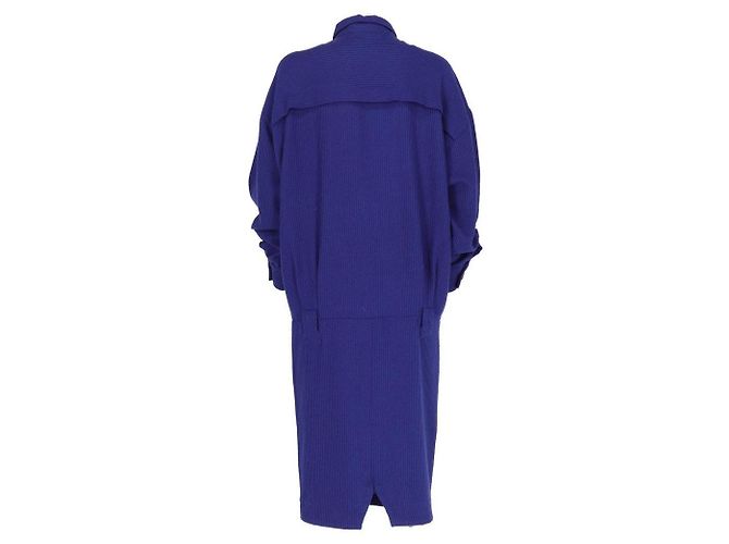 Vestido oversized de lana azul Byblos - vista 4