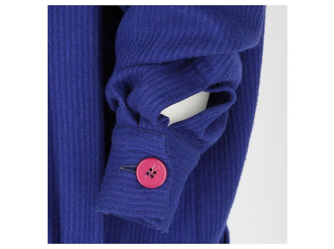 Vestido oversized de lana azul Byblos - vista 6