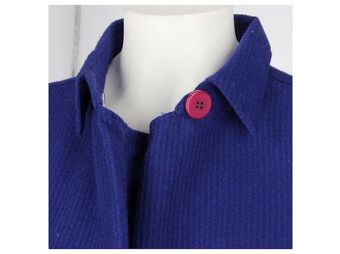 Vestido oversized de lana azul Byblos - vista 7