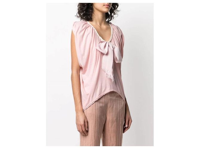 Blusa Lanvin in cotone e seta rosa - vista 3