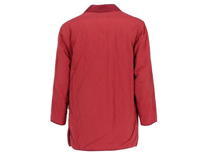 Chaqueta acolchada Burberry roja de algodón años 70 - vista 3