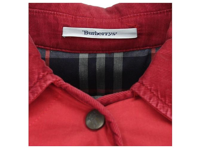 Chaqueta acolchada Burberry roja de algodón años 70 - vista 4