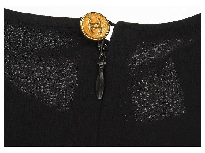 Chanel Etuikleid aus schwarzer Wolle - Ansicht 8