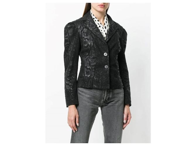 Roberto Cavalli 70s Jacke Schwarz - Ansicht 3