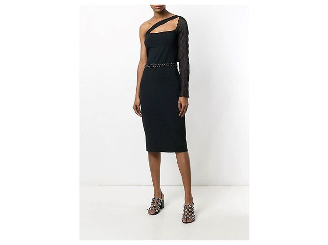 Romeo Gigli Kleid aus den 2000ern Schwarz - Ansicht 4