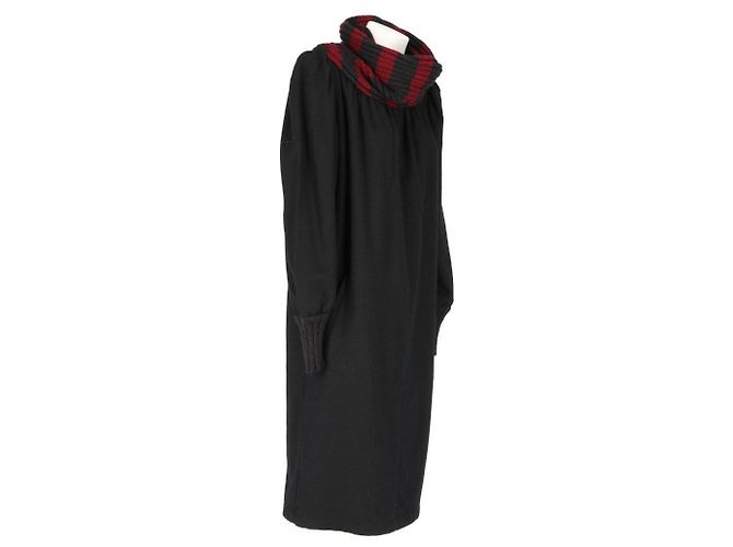 Basile Kleid aus Wollmischung in Schwarz - Ansicht 2