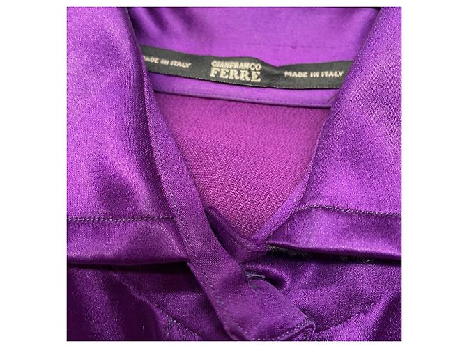 Camicia Gianfranco Ferré anni '90 Porpora - vista 6