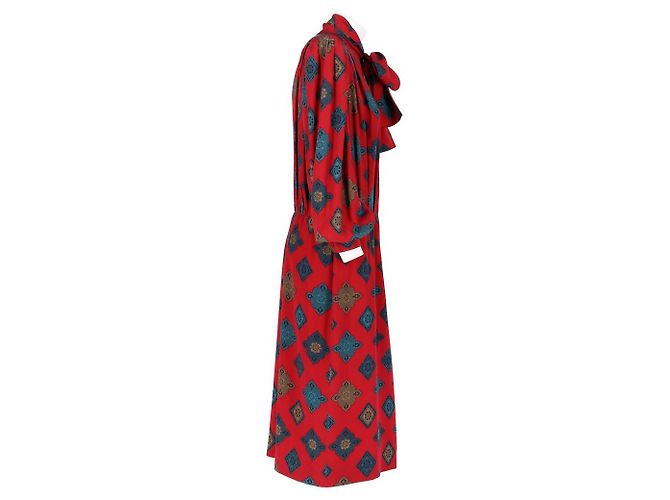 Jean Louis Scherrer Jean-Louis Scherrer Kleid aus den 70ern Rot - Ansicht 3