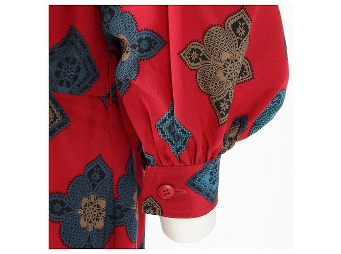 Jean Louis Scherrer Jean-Louis Scherrer Kleid aus den 70ern Rot - Ansicht 6