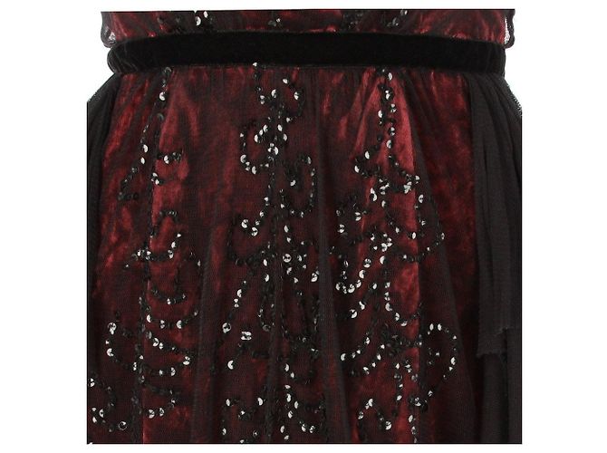 Philosophy di Alberta Ferretti 90s Kleid Bordeaux - Ansicht 6
