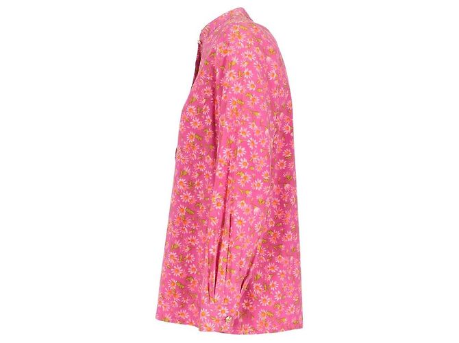 Camisa Ken Scott de algodón fucsia con estampado floral Rosa - vista 2