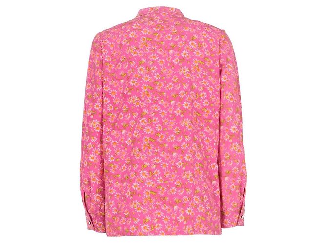 Camisa Ken Scott de algodón fucsia con estampado floral Rosa - vista 3