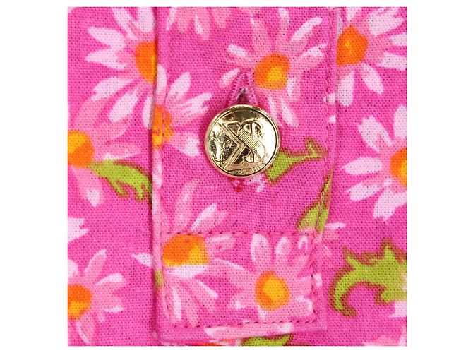 Camisa Ken Scott de algodón fucsia con estampado floral Rosa - vista 6