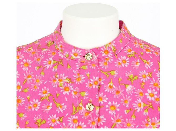 Camisa Ken Scott de algodón fucsia con estampado floral Rosa - vista 7