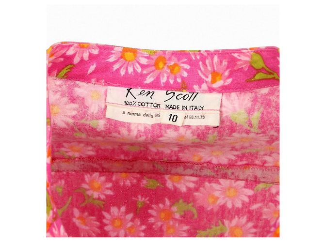Camisa Ken Scott de algodón fucsia con estampado floral Rosa - vista 8