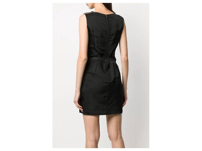 Lanvin Kleid aus blauer Seide ärmellos kurz - Ansicht 3