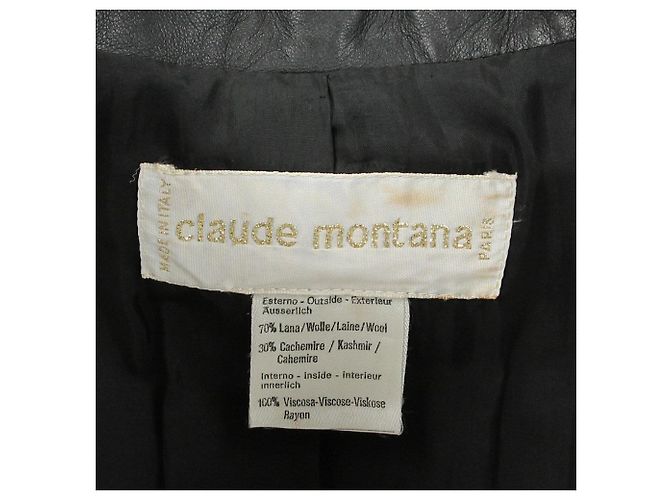 Giacca Claude Montana anni 80 Nero - vista 8