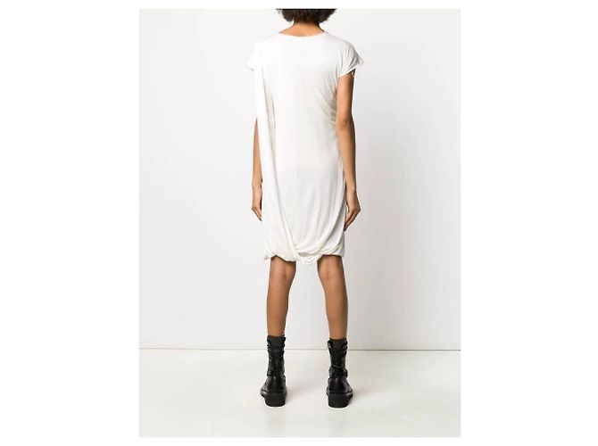 Robe Lanvin blanche à manches courtes - vue 3