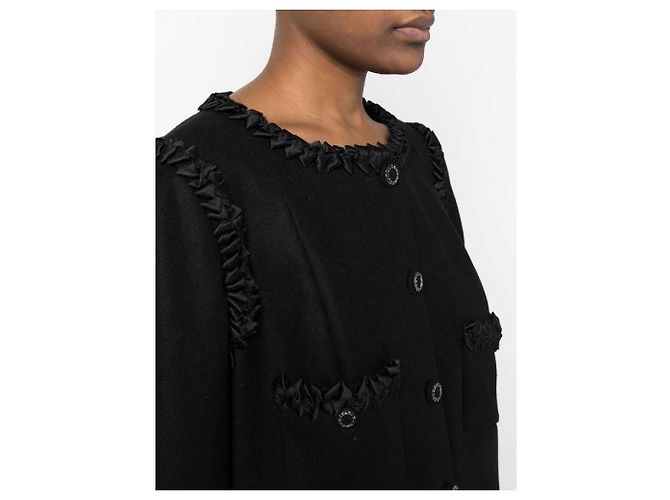 Abrigo Chanel de mezcla de lana negro - vista 5