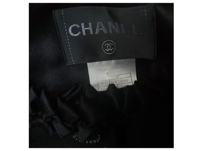 Abrigo Chanel de mezcla de lana negro - vista 6