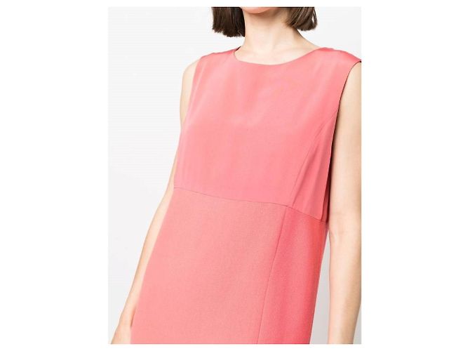 Chanel Wollanzug Lachsfarben Jacke und Kleid Pink - Ansicht 6