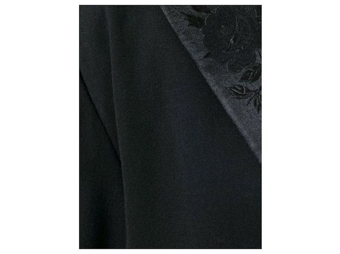 Kenzo Schwarzer Wollblazer mit Blumenstickerei - Ansicht 5