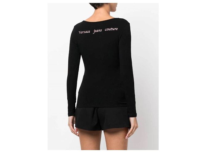 Versace Pullover aus den 2000ern Schwarz - Ansicht 4