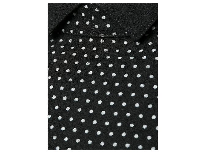 Versace Kleid aus schwarzer Wolle mit Polka Dots - Ansicht 5