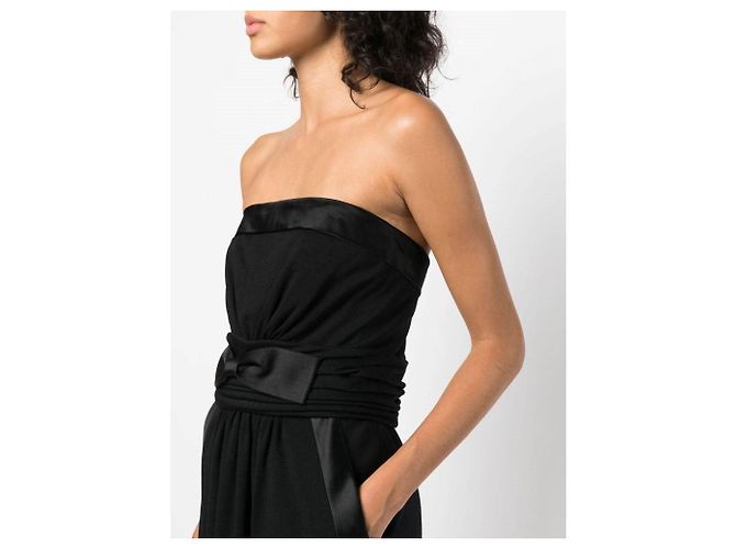 Chanel Ärmelloses Kleid aus schwarzer Wolle - Ansicht 3