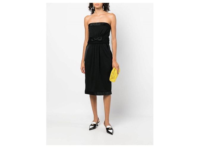 Chanel Ärmelloses Kleid aus schwarzer Wolle - Ansicht 4