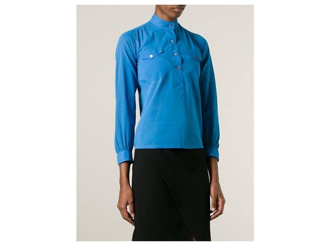 Camicia Yves Saint Laurent anni '60 Blu chiaro - vista 3