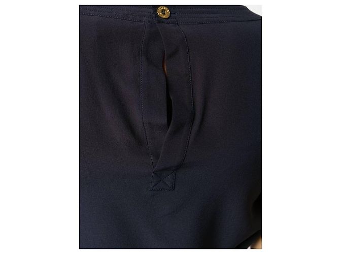 Top de Chanel de seda azul sin mangas - vista 4