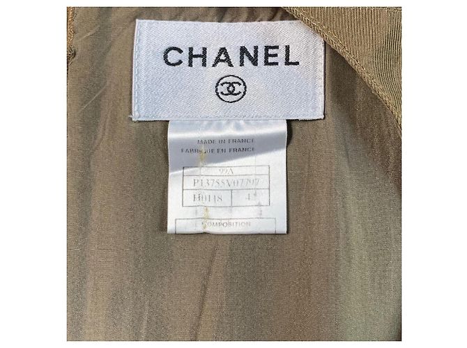 Vestido midi sin mangas de cachemira beige Chanel - vista 6