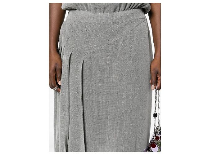 Chanel Midi Kleid aus Viscose Perlgrau - Ansicht 2