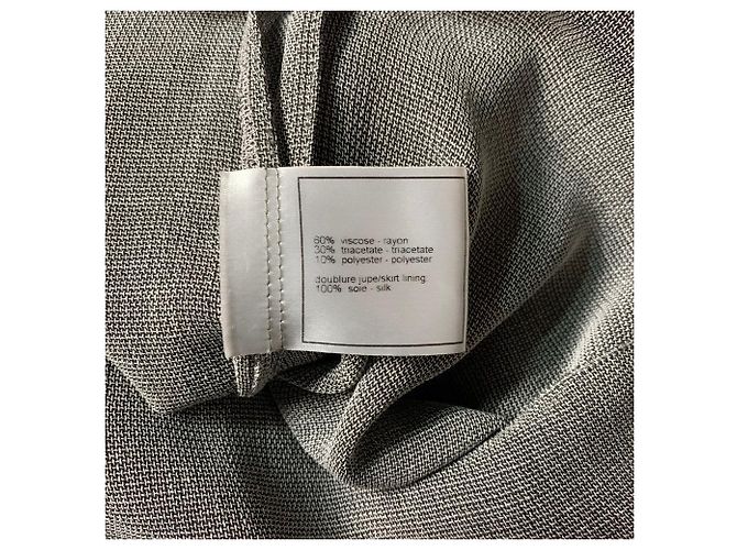 Chanel Midi Kleid aus Viscose Perlgrau - Ansicht 8