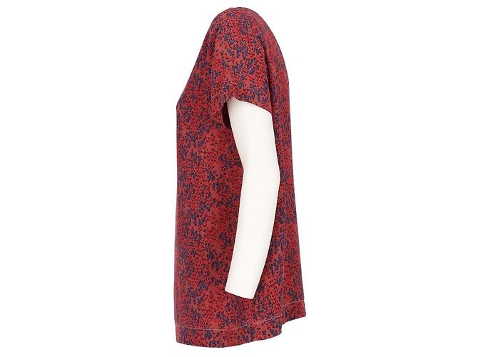 Blusa Moschino Cheap and Chic de seda roja con estampado floral - vista 2