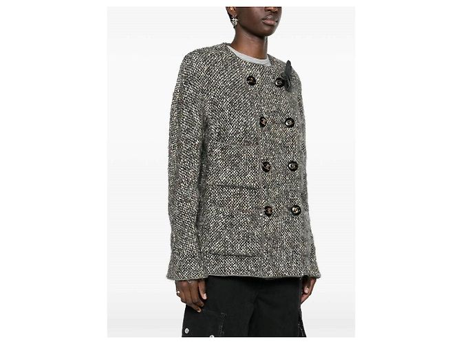 Chanel Bouclé Wolljacke Mehrfarbig Mehrfarben - Ansicht 2
