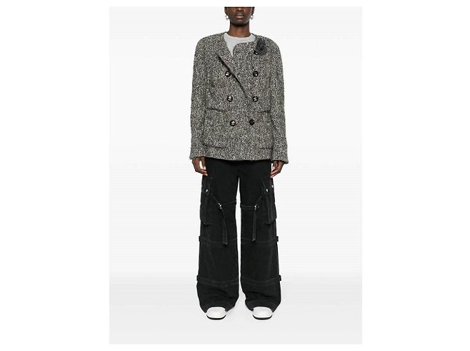 Chanel Bouclé Wolljacke Mehrfarbig Mehrfarben - Ansicht 3