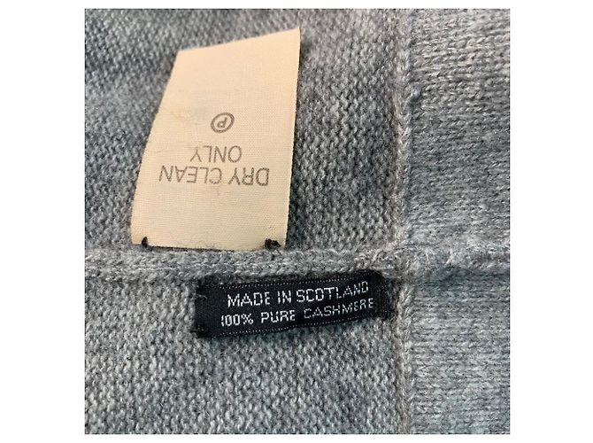 Robe midi Chanel des années 90 en cachemire gris - vue 8