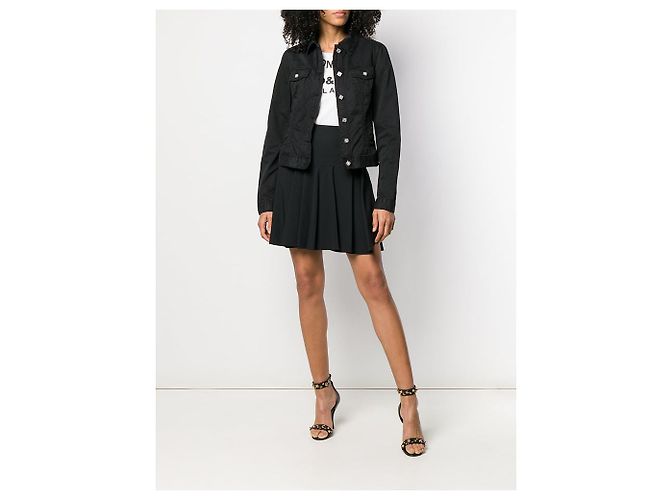 Autre Marque Chaqueta entallada Versace en algodón negro - vista 2