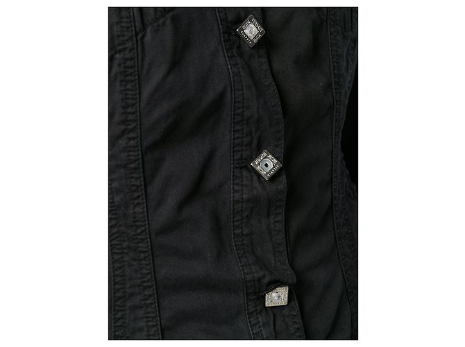 Autre Marque Chaqueta entallada Versace en algodón negro - vista 5